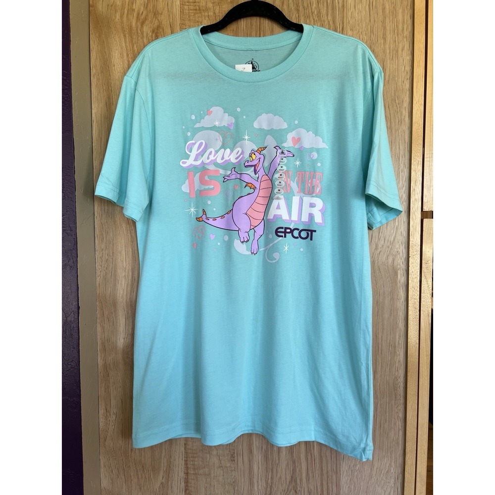 Disney Parks EPCOT Figment Love Is In The Air T-Shirt Large NWT